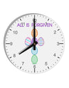 All is forgiven Cross Faux Applique 10 InchRound Wall Clock with Numbers-Wall Clock-TooLoud-White-Davson Sales