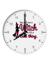 Witch - Bad Thing 10 InchRound Wall Clock with Numbers-Wall Clock-TooLoud-White-Davson Sales