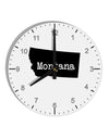 Montana - United States Shape 10 InchRound Wall Clock with Numbers by TooLoud-Wall Clock-TooLoud-White-Davson Sales