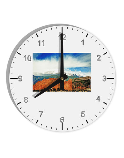 CO Beautiful View 10 InchRound Wall Clock with Numbers-Wall Clock-TooLoud-White-Davson Sales