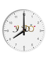 I Do - Bride 10 InchRound Wall Clock with Numbers-Wall Clock-TooLoud-White-Davson Sales