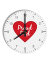 Proud Dad Heart 10 InchRound Wall Clock with Numbers by TooLoud-Wall Clock-TooLoud-White-Davson Sales