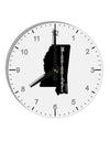 Mississippi - United States Shape 10 InchRound Wall Clock with Numbers-Wall Clock-TooLoud-White-Davson Sales