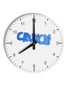 Onomatopoeia CRUNCH 10 InchRound Wall Clock with Numbers-Wall Clock-TooLoud-White-Davson Sales