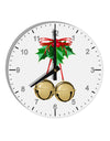 Jingle Balls 10 InchRound Wall Clock with Numbers-Wall Clock-TooLoud-White-Davson Sales