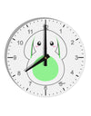 Cute Bunny with Floppy Ears - Green 10 InchRound Wall Clock with Numbers by TooLoud-Wall Clock-TooLoud-White-Davson Sales