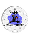 Witch Cat 10 InchRound Wall Clock with Numbers-Wall Clock-TooLoud-White-Davson Sales