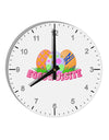 Eggsquisite 10 InchRound Wall Clock with Numbers by TooLoud-Wall Clock-TooLoud-White-Davson Sales