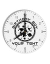 Personalized Birthday Boy Space with Customizable Name 10 InchRound Wall Clock with Numbers-Wall Clock-TooLoud-White-Davson Sales