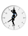 Stripes Bikini Shadow 10 InchRound Wall Clock with Numbers by TooLoud-Wall Clock-TooLoud-White-Davson Sales