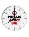 Distressed Pitbulls Aren't Evil 10 InchRound Wall Clock with Numbers-Wall Clock-TooLoud-White-Davson Sales