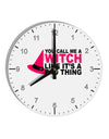 Witch - Bad Thing Hat 10 InchRound Wall Clock with Numbers-Wall Clock-TooLoud-White-Davson Sales