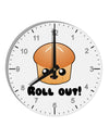 Roll Out Cute Roll 10 InchRound Wall Clock with Numbers-Wall Clock-TooLoud-White-Davson Sales