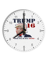 Trump - Hell Toupee 10 InchRound Wall Clock with Numbers-Wall Clock-TooLoud-White-Davson Sales