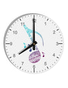 Music Note Typography 10 InchRound Wall Clock with Numbers-Wall Clock-TooLoud-White-Davson Sales