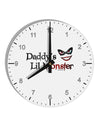 Daddys Lil Monster 10 InchRound Wall Clock with Numbers-Wall Clock-TooLoud-White-Davson Sales