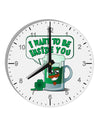 Green Beer - Inside You 10 InchRound Wall Clock with Numbers-Wall Clock-TooLoud-White-Davson Sales