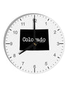 Colorado - United States Shape 10 InchRound Wall Clock with Numbers-Wall Clock-TooLoud-White-Davson Sales