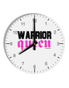 Warrior Queen Pink Script 10 InchRound Wall Clock with Numbers-Wall Clock-TooLoud-White-Davson Sales