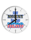 My Mommy is My Hero - Armed Forces - Blue 10 InchRound Wall Clock with Numbers by TooLoud-Wall Clock-TooLoud-White-Davson Sales