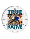 True Native American 10 InchRound Wall Clock with Numbers-Wall Clock-TooLoud-White-Davson Sales