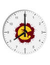 Dinosaur Silhouette Splatter Design 10 InchRound Wall Clock with Numbers by TooLoud-Wall Clock-TooLoud-White-Davson Sales