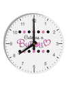 Cute As A Button 10 InchRound Wall Clock with Numbers-Wall Clock-TooLoud-White-Davson Sales