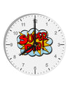 Super Dad - Superhero Comic Style 10 InchRound Wall Clock with Numbers by TooLoud-Wall Clock-TooLoud-White-Davson Sales