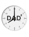 Dad to the Fifth Power - Dad of Five 10 InchRound Wall Clock with Numbers-Wall Clock-TooLoud-White-Davson Sales