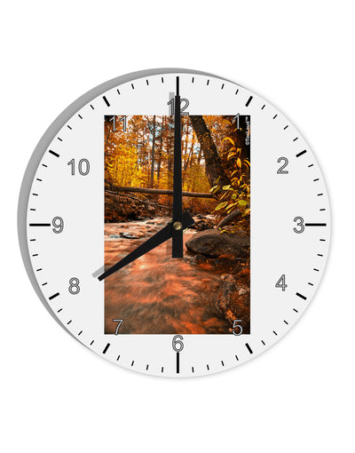 Mt Shavano Colorado 10 InchRound Wall Clock with Numbers-Wall Clock-TooLoud-White-Davson Sales