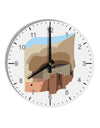 Montezuma Castle Artwork 10 InchRound Wall Clock with Numbers-Wall Clock-TooLoud-White-Davson Sales