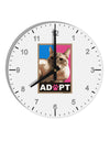 Adopt Cute Kitty Cat Adoption 10 InchRound Wall Clock with Numbers-Wall Clock-TooLoud-White-Davson Sales