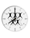 Ten Lords A Leaping 10 InchRound Wall Clock with Numbers-Wall Clock-TooLoud-White-Davson Sales