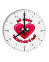 My First Valentine's Day 10 InchRound Wall Clock with Numbers-Wall Clock-TooLoud-White-Davson Sales