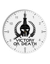 Spartan Victory Or Death 10 InchRound Wall Clock with Numbers-Wall Clock-TooLoud-White-Davson Sales