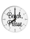 Beach Please 10 InchRound Wall Clock with Numbers-Wall Clock-TooLoud-White-Davson Sales