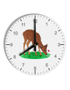 Cute Baby Buck 10 InchRound Wall Clock with Numbers-Wall Clock-TooLoud-White-Davson Sales