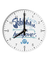Shhh Im Hungover Funny 10 InchRound Wall Clock with Numbers by TooLoud-Wall Clock-TooLoud-White-Davson Sales