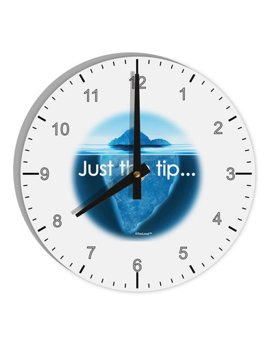 Iceberg Just the Tip 10 InchRound Wall Clock with Numbers-Wall Clock-TooLoud-White-Davson Sales