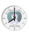 Personalized My First Christmas Snowbaby Girl 10 InchRound Wall Clock with Numbers-Wall Clock-TooLoud-White-Davson Sales