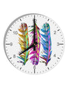 Magic Feathers 10 InchRound Wall Clock with Numbers-Wall Clock-TooLoud-White-Davson Sales