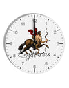 Sagittarius Color Illustration 10 InchRound Wall Clock with Numbers-Wall Clock-TooLoud-White-Davson Sales