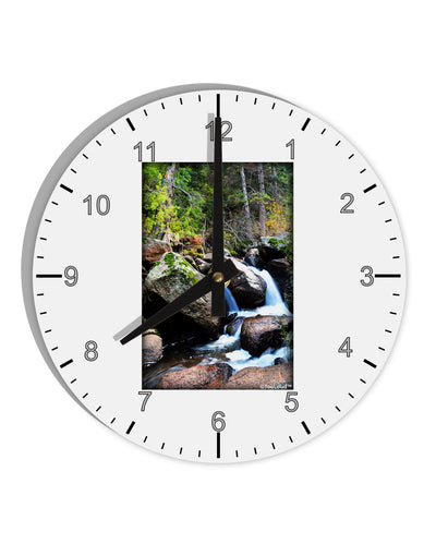 Rockies River 10 InchRound Wall Clock with Numbers-Wall Clock-TooLoud-White-Davson Sales