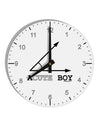 Acute Boy 10 InchRound Wall Clock with Numbers-Wall Clock-TooLoud-White-Davson Sales