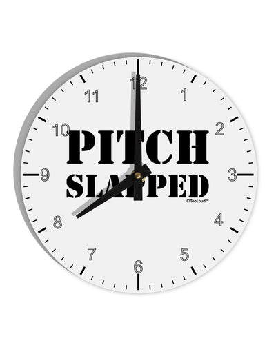 Pitch Slapped 10 InchRound Wall Clock with Numbers-Wall Clock-TooLoud-White-Davson Sales