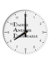 DAD - Acronym 10 InchRound Wall Clock with Numbers by TooLoud-Wall Clock-TooLoud-White-Davson Sales