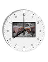 CO Bighorn Head Butt Desaturated 10 InchRound Wall Clock with Numbers-Wall Clock-TooLoud-White-Davson Sales