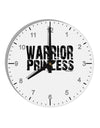 Warrior Princess Black and White 10 InchRound Wall Clock with Numbers-Wall Clock-TooLoud-White-Davson Sales