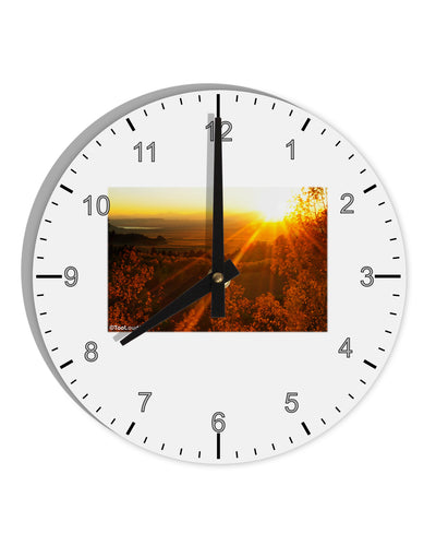 Colorado Sunset 10 InchRound Wall Clock with Numbers by TooLoud-Wall Clock-TooLoud-White-Davson Sales