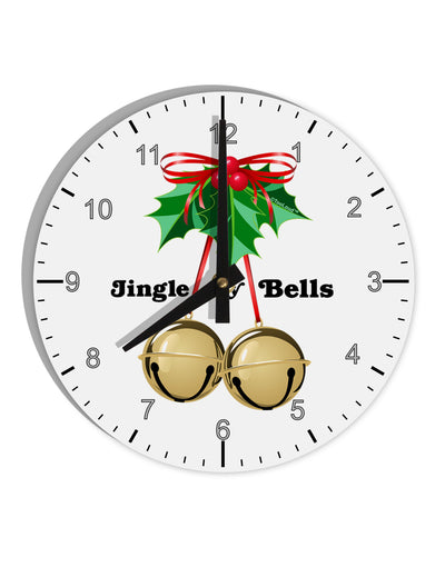 Jingle My Bells 10 InchRound Wall Clock with Numbers-Wall Clock-TooLoud-White-Davson Sales